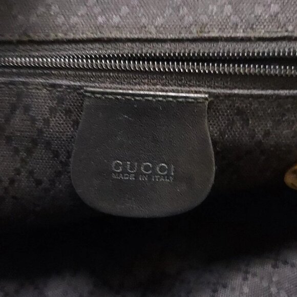 GUCCI Bamboo Black Leather - Backpack 397-070925 - Picture 9 of 9